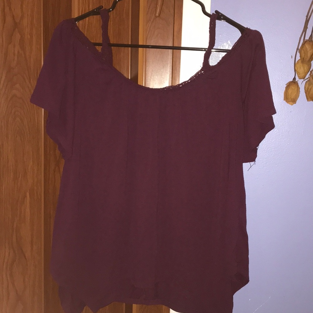 Purple off the shoulder top